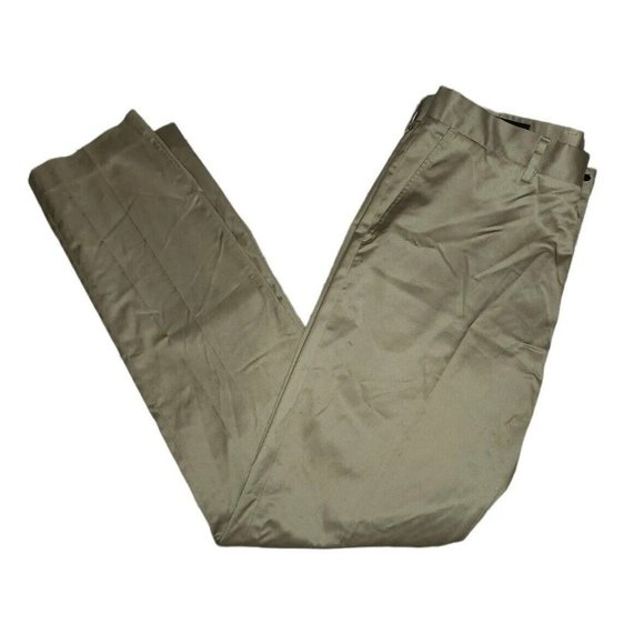 Nordstrom Mens Shop Dress Pants 38x32 Athletic Fit Non-Iron Chino Khaki NWOT - Picture 1 of 12